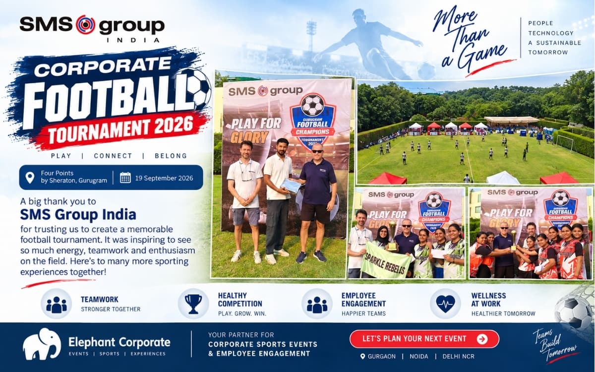 Corporate Football Tournament in Gurgaon | SMS Group India Event